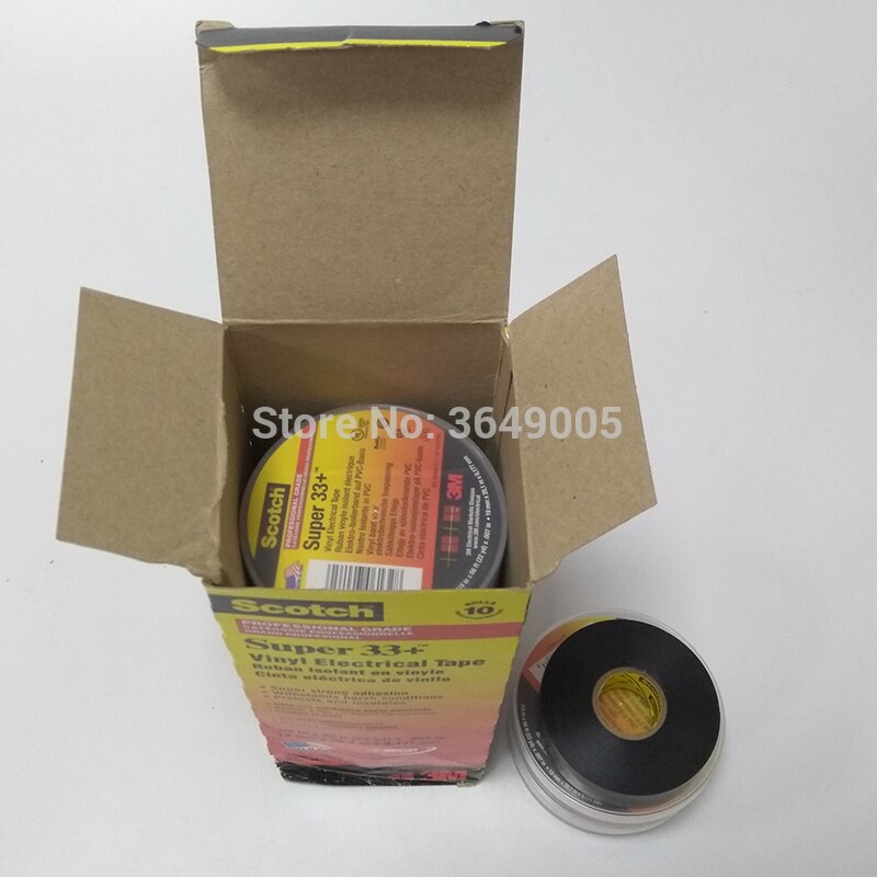 3M Vinyl Electrical Tape 33 Rubber Resin PVC single sided 3M tape 33+ black 19mm*20.1m one piece