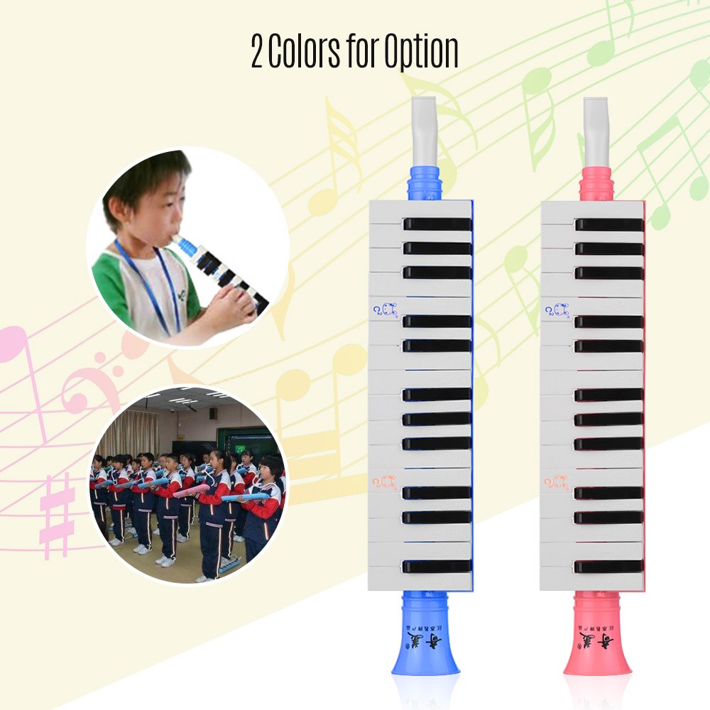 Melodica portátil de 27 teclas para estudiantes, armónica de resina de ingeniería ABS con bolsa para amantes de la música