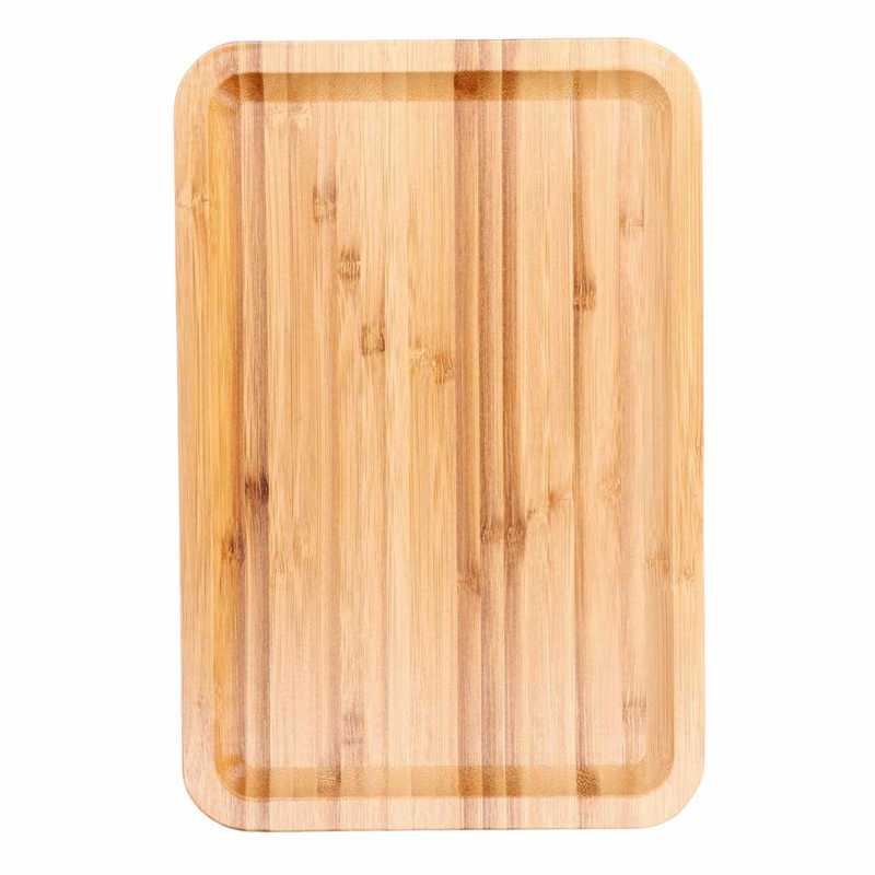Bamboo Tray Bamboo Platter Sturdy Structure Safe for Fruit for Breakfast
