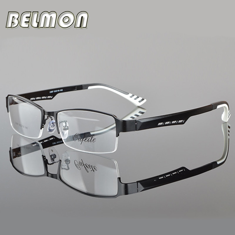 Belmon Brilmontuur Mannen Brillen Koreaanse Nerd Computer Recept Optische Voor Mannelijke Eyewear Clear Lens Bril Frame RS050