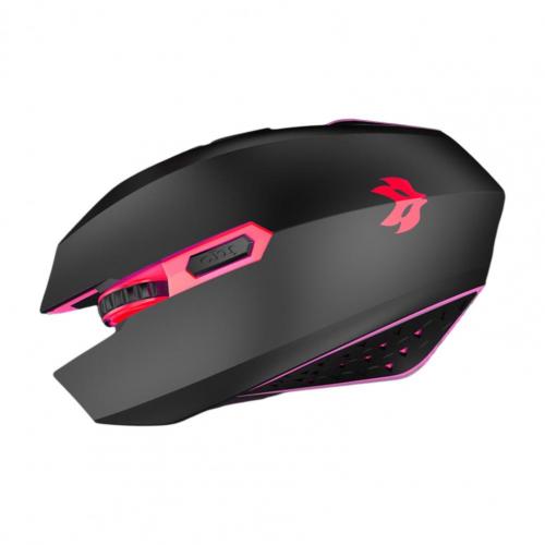 Bluetooth Draadloze Muis Meisje Schattige Roze Mute Spel Oplaadbare Muis Desktop Laptop Mechanische Spel 1600Dpi Backlit Muis: Black