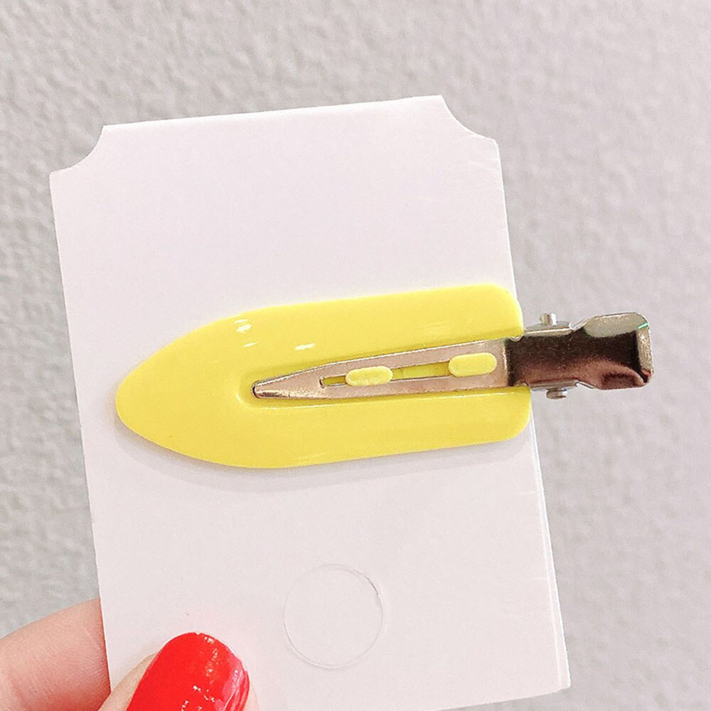 1/4 sztuk bez zginania bez szwu spinki do włosów z boku grzywka Fix Fringe Barrette spinki do włosów makijaż mycie twarzy akcesoria kobiet dziewczyn stylizacji: 1pc Yellow
