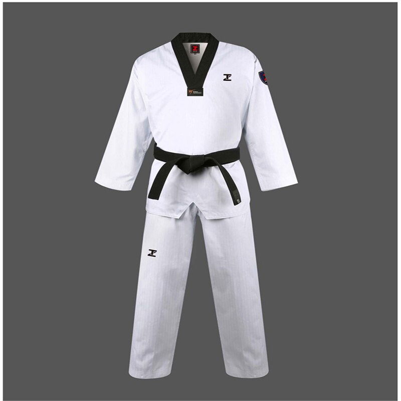 Taekwondo kläder barn vuxen kostym bomull män och kvinnor kläder lyft boxning tävling utbildning gi: S