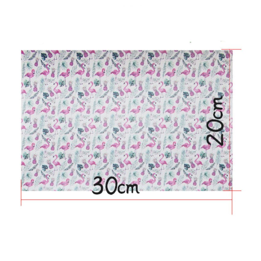 10p synthetische leren stoffen tropische flamingo cactus bedrukte pu imitatie stof voor doe-het-zelf zomer strik vel handgemaakte ambachtelijke decoratie