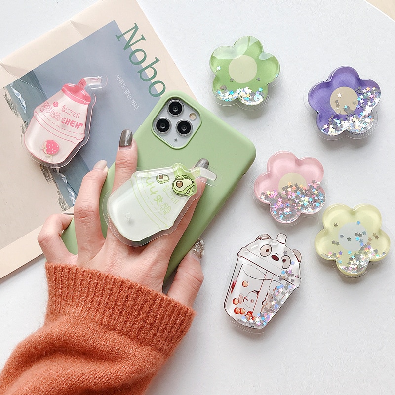 1PCS Universal mobile phone bracket Cute 3D Animal airbag Phone Expanding Stand Finger Holder Stitch panda phone holder Stand