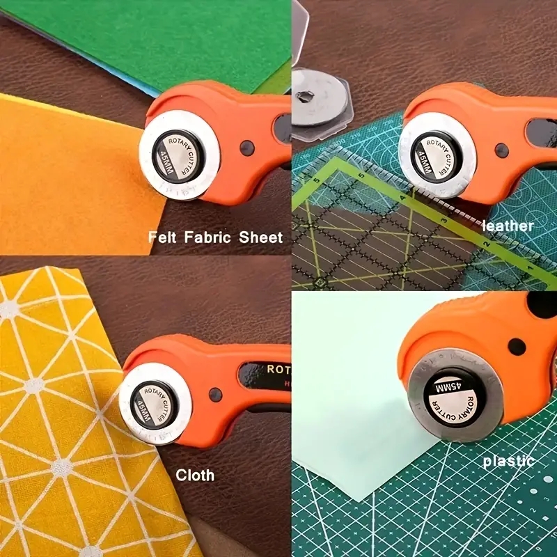 Juego de cortador rotativo de 45mm/1,57 pulgadas, cuchillas para tela, corte Circular, acolchado, Patchwork, cuero, herramienta de costura artesanal, herramienta de mano DIY, 1 unidad