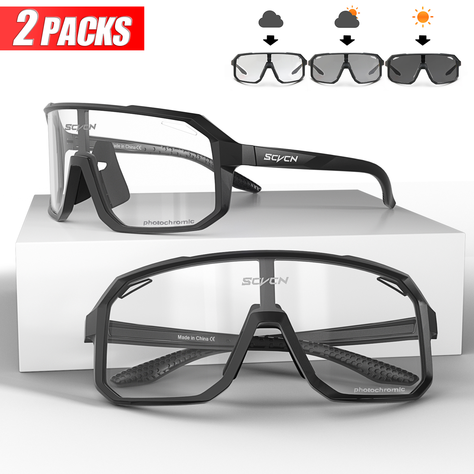Okulary rowerowe Okulary fotochromowe Mężczyźni Kobiety Rower Górski Okulary Szosowe Nowe Jazda Rowerowa Gogle Wędrówki Sportowe