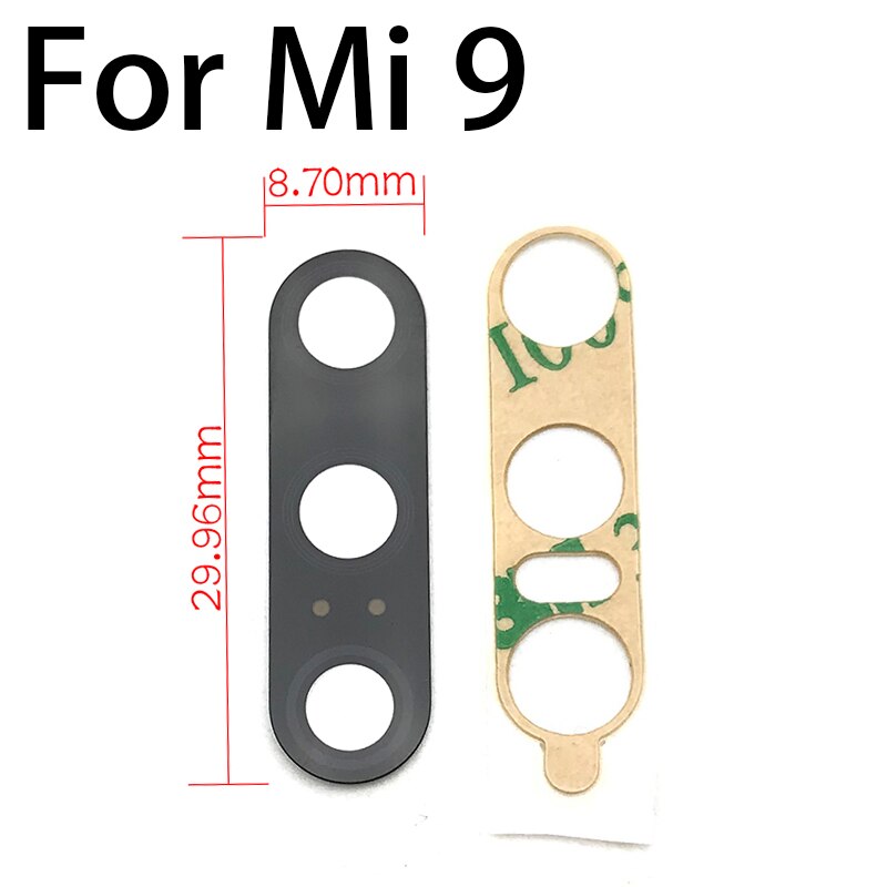 Nieuw Voor Xiaomi Mi9 Mi 9 Se Back Rear Camera Glas Lens Met Frame Houder Cover Vervangende Onderdelen: Mi9 Single mirror