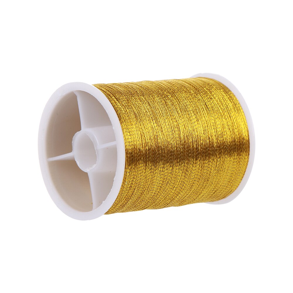 1Roll Gold/Silver Durable Overlocking Sewing Machine Threads Polyester Cross Stitch Strong Threads for Sewing Supplies