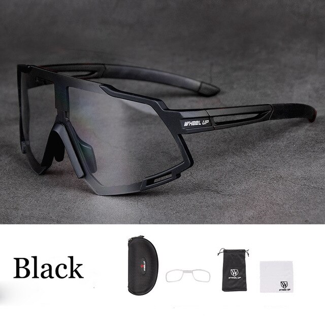 Heren dames fotochromatische pro fietsbrillen racefiets mountainbike brillen fiets zonnebrillen mtb hardlopen paardrijden vissen brillen: Kleur 01