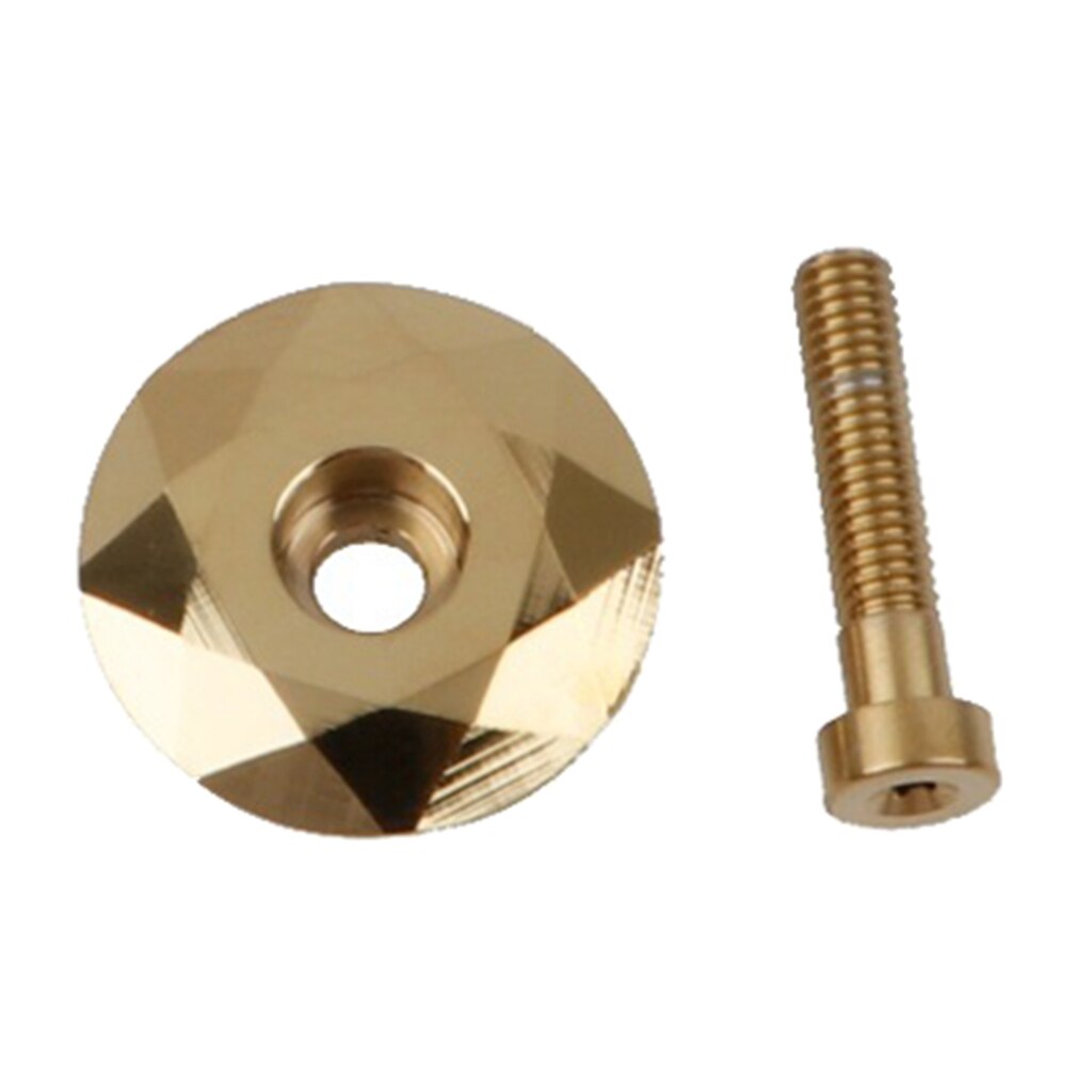 Bicycle Headset Cap Bolt Cover with Lightweight Aluminum 1-1/8" MTB Bike Headset Top Cap