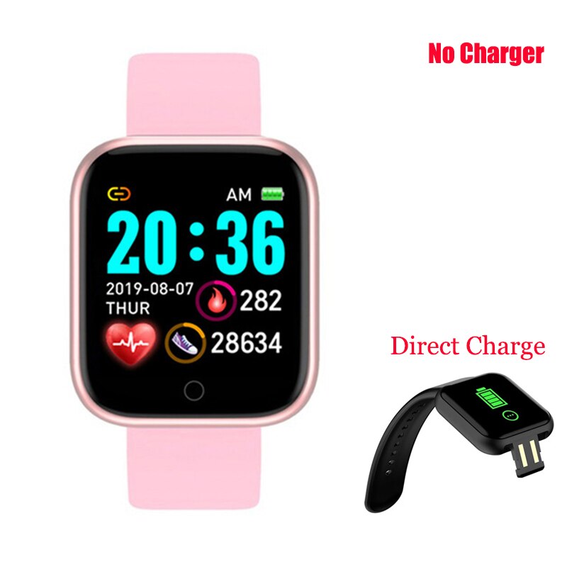 Smart Uhr P6 Frauen Blutdruck Monitor Fitness Tracker Sport Bluetooth Smartwatch D20 Pro Uhr für xiaomi apple PK i5: D20 Pink