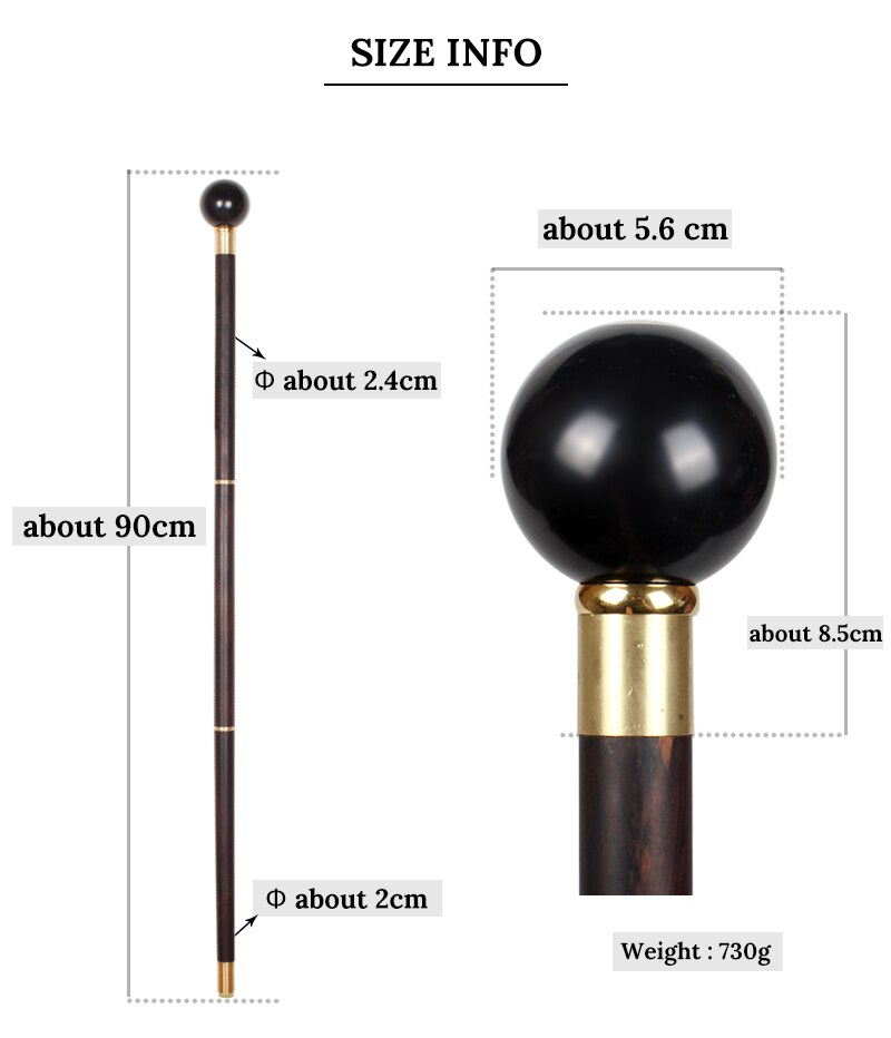 Schwarz Acht Luxus Holz Walking Stick Cane Mann Dekorative Cane Frauen Elegante Spazierstock Vintage Cane 90cm