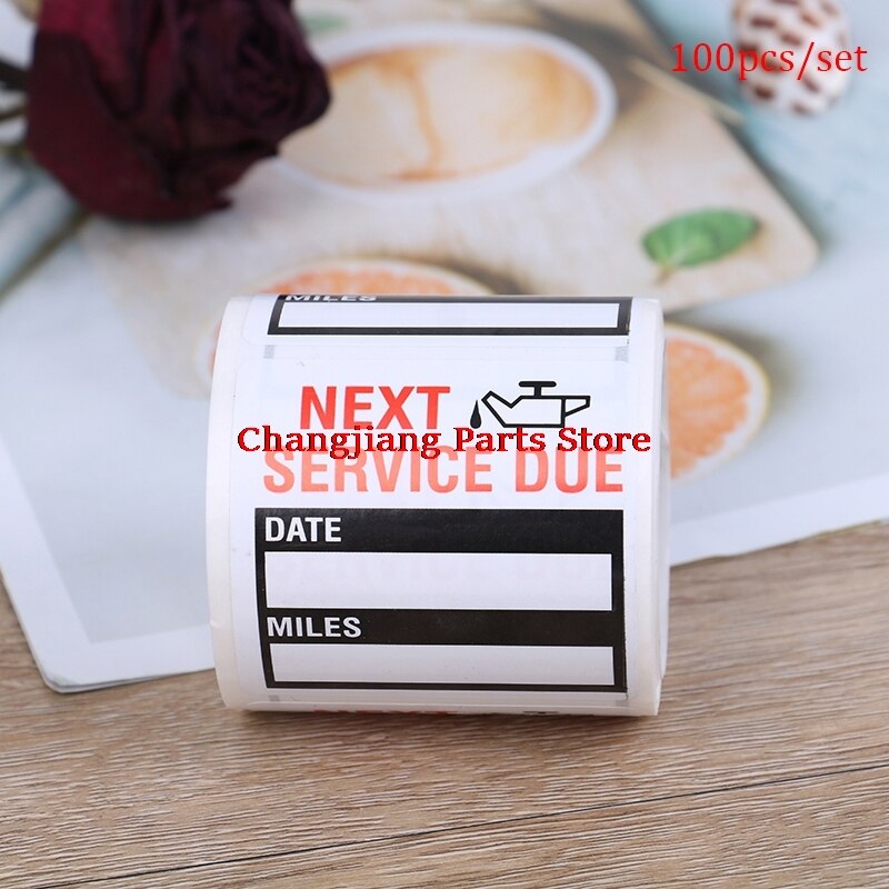 100Pcs/Set Stickers Changes Adhesive Labels Change Oil Service Reminder Sticker