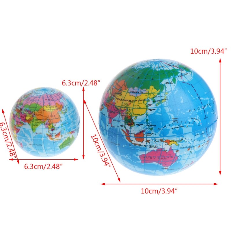 Fast Rising Squeeze Antistress Stress Relief World Map Ball Planet Earth F3ME