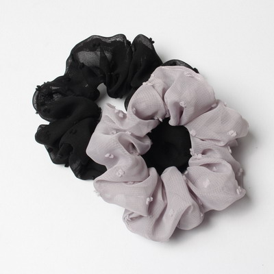 Chouchous élastiques à rayures et points, 2 pièces/lot, élastique pour queue de cheval, bandeau, corde pour cheveux, cravate, Stipe pour femmes et filles