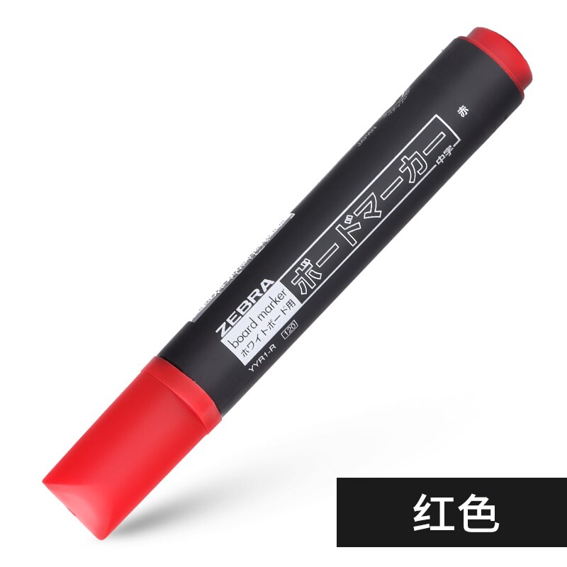 1 peça zebra 2.5mm caneta marcador apagável 1 peça escola quadro branco seco apagar marcadores azul preto vermelho material de escritório/yyr2: red