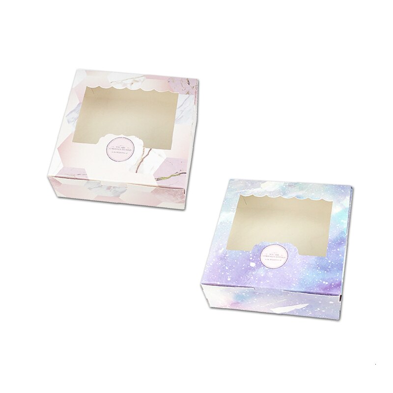 12pçs caixa de presente de papel com janela, lembranças de festa de casamento, galáxia, embalagem de bolo de presente para doces, biscoitos, cupcake estrela estrela: Mix M1-M2