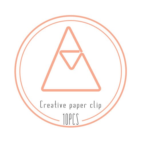 10pcs/lot Geometric Shape Paperclips Square Styling Decoration Office Accessories Paper Clips Bookmark Office Supplies: 10PCS triangle