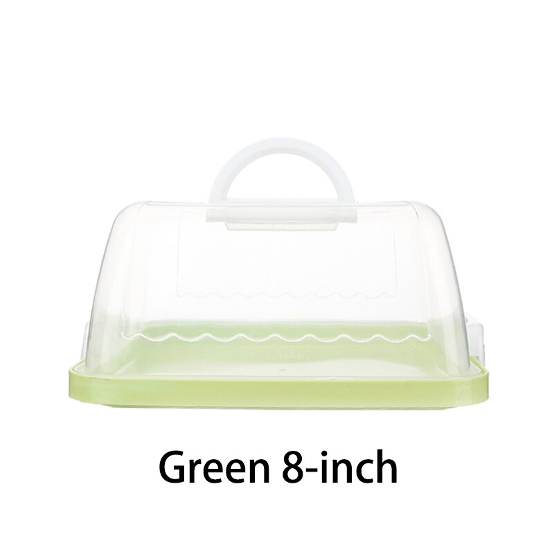 8 zoll/10 zoll tragbare kunststoff runde kuchen Container Nachtisch Container Kasten kuchen träger Server lagerung Kasten Tablett küche werkzeuge: 8 Zoll Grün