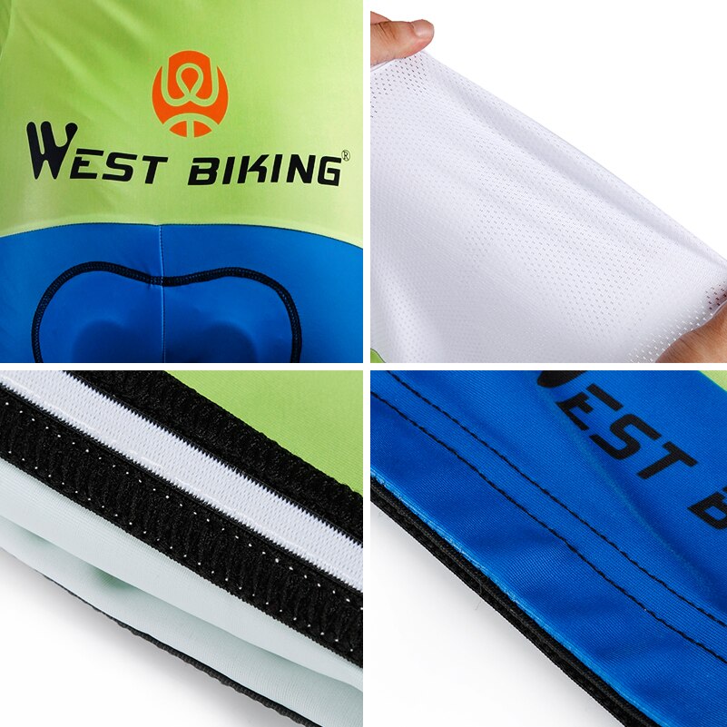West biking landsvägscykel cykel 4d haklappar kort andas halkskydd snabbtorkande högelastisk tjock silikonpad cykelhaklappshorts