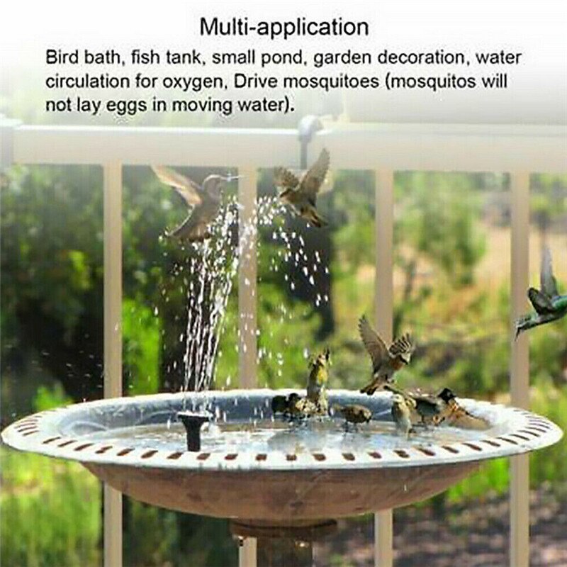 5.3" Solar Round Fountain Floating Water Fountain Fontaine For Garden Decoration Solar Fontein Pool Pond Waterfall Decor