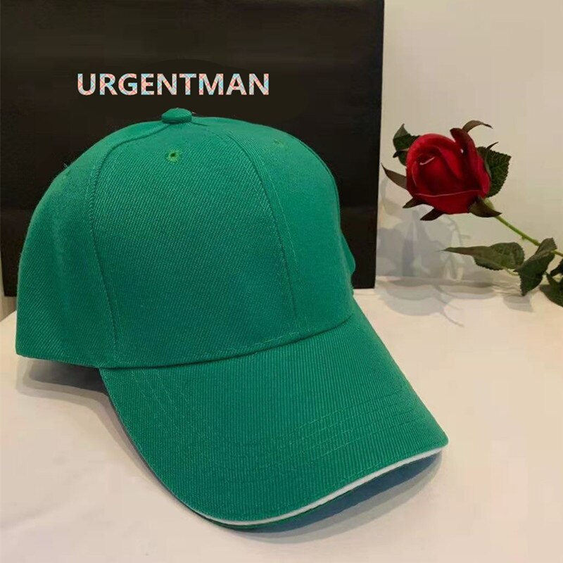 Unisex 6 Panel Cap Casual Acrylic Plain Baseball Cap Adjustable Hats For Women Men Hip Hop Cap Streetwear Dad Hat: Dark Green