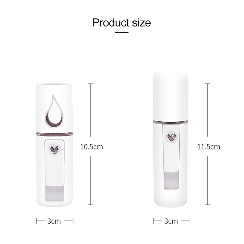 1PC Ultrasonic Mini Air Humidifier USB Rechargable Humidifier Handheld Portable Steam Face Humidifier For Home