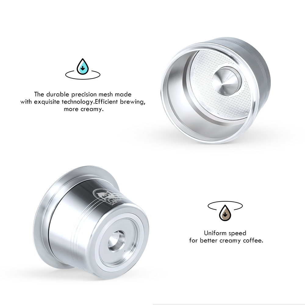 Reusable Coffee Filter Capsule for Caffitaly S21 Machine Refillable Plastic Stainless Steel Coffee Pods Fit 3 Corações Cafeteira
