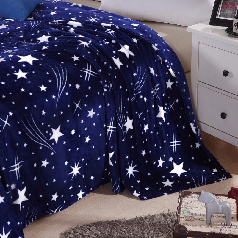 Cammitever sterren galaxy deken flanel fleece plaid bank dekens lente winter plaid dekens print deken
