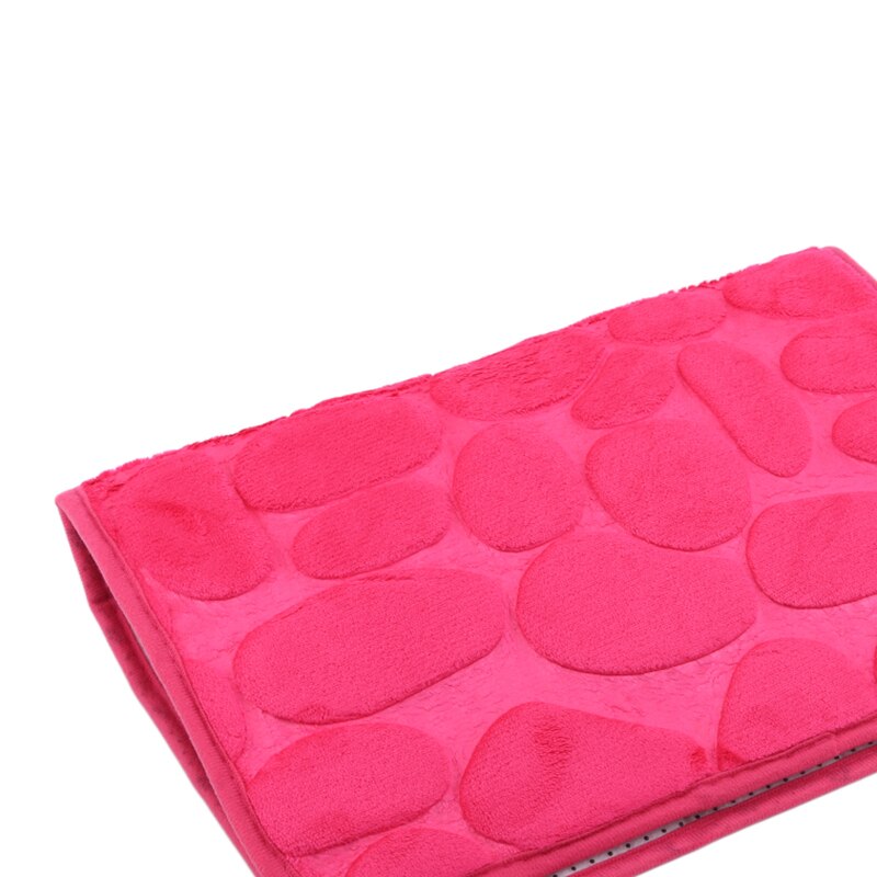 Cobblestone Embossed Carpet Bedroom Mat Stone Pattern 3d Door Mat Kitchen Bathroom Water Absorption Anti-Slip Mat