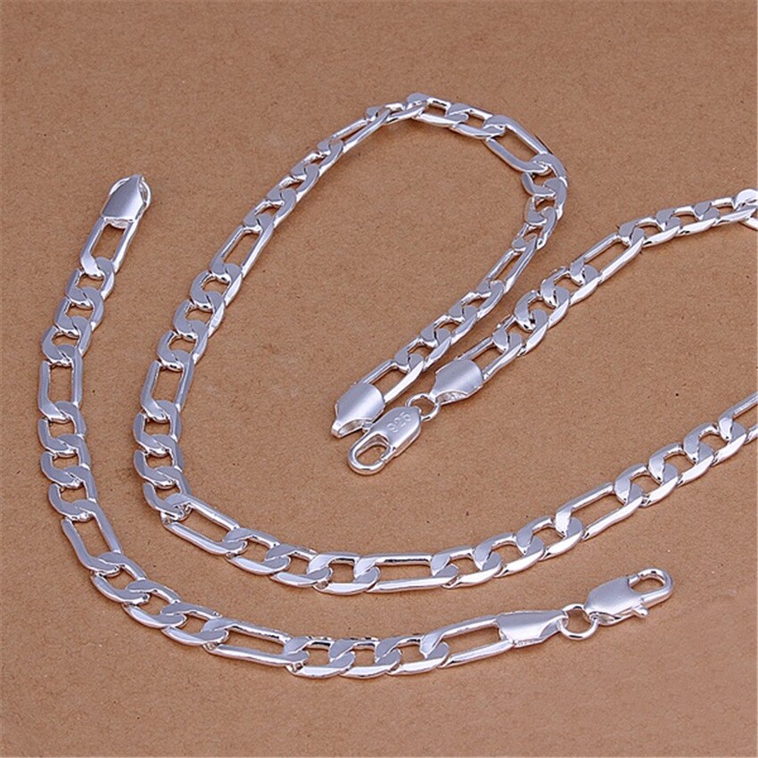 Bliksem Ketting Zilver Heren, 3mm Gedraaide Touw Ketting, Ketting met Hanger, Zilveren Flash Ketting, Streetwear Sieraden Heren, Cadeau Idee Heren (55cm