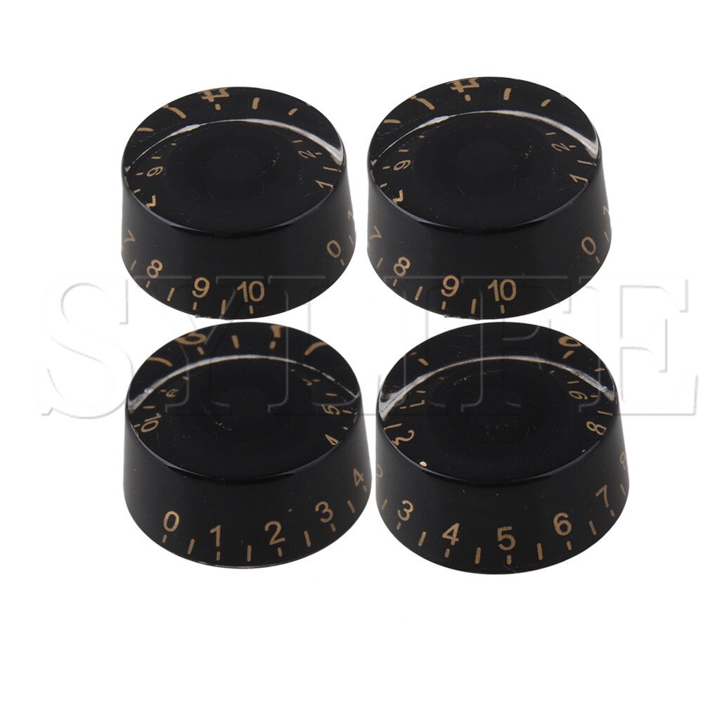 Gitaarsnelheid voor gitaar zwart met gouden cijfers set  of 4