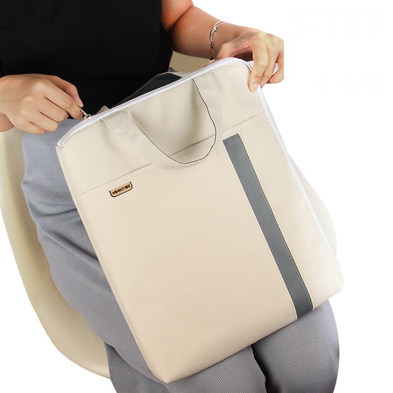A4 Briefcase File Folder Simple Document Bag Durable IPAD Handbag Zipper Office Student Study Bag Portfolio Escolar