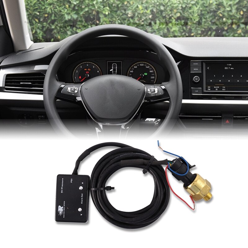 1/8 NPT Sensor Digita Oil Pressure Gauge Red Display 4WD Turbo Diese Petrol