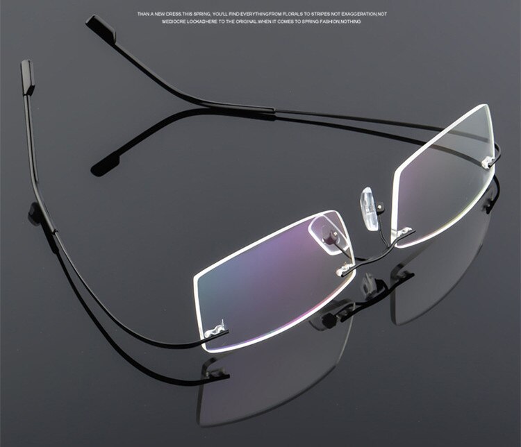 Brilmontuur Randloze Ultralichte Brillen Vrouwen Mannen Computer Optische Glazen Voor Mannelijke Vrouwelijke Transparant Clear Lens