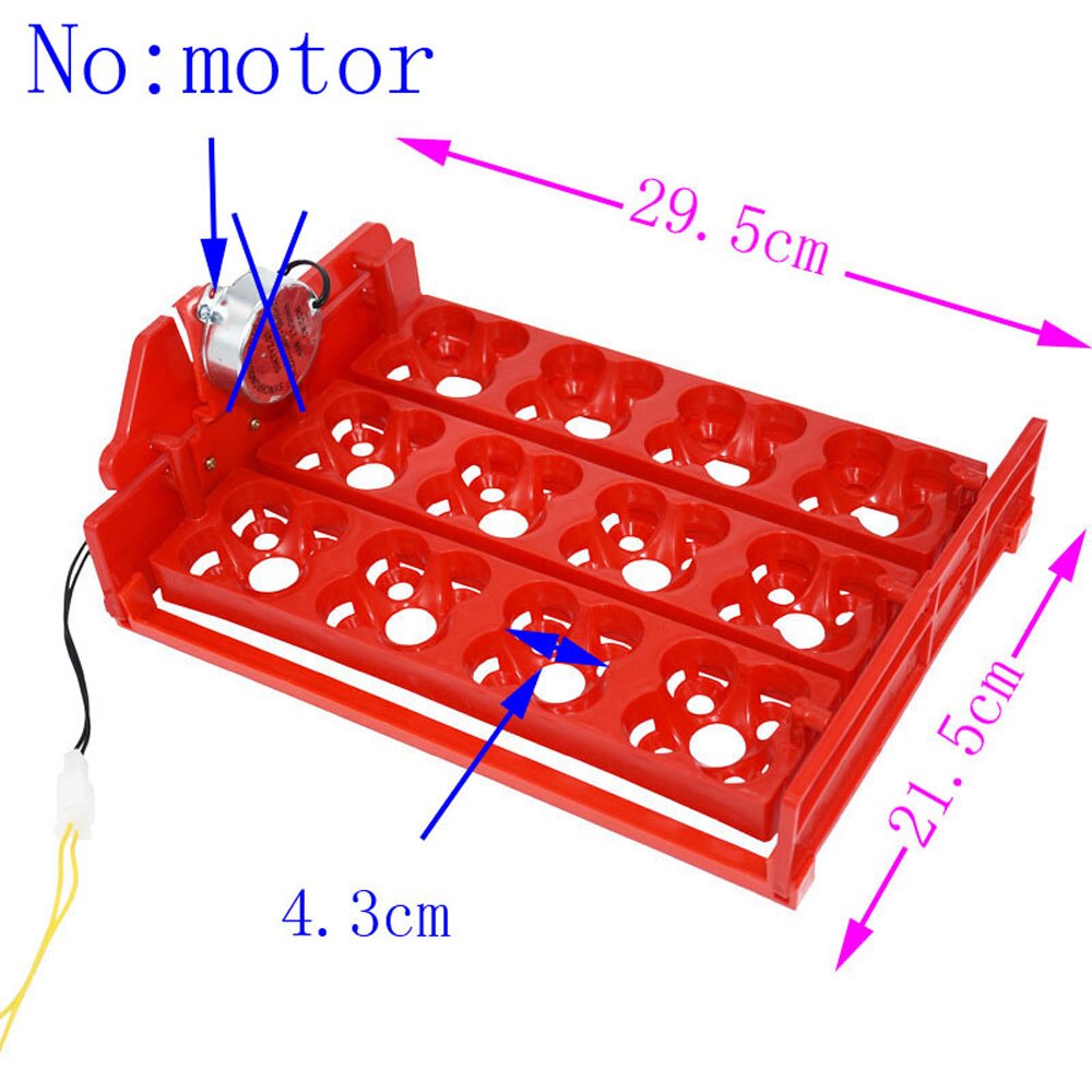 12 Eieren/48 Vogels Eieren Incubator Turn Eieren Lade 220V / 110V / 12V Motor Kip vogel Uitkomen Apparatuur Diy Incubator Accessoires: No motor