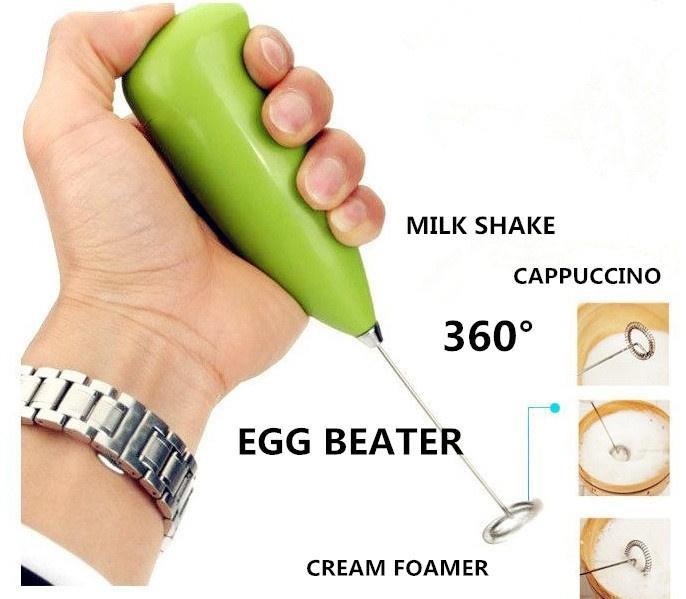 Egg Beater Mini Size Foamer Stirrer Frother Wand Drink Mixer Handle Tools Small Coffee DIY Cappuccino