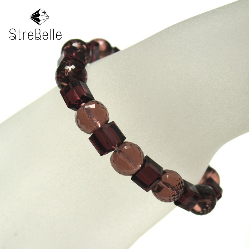 StreBelle Crystal Bracelets For Women Wedding Party Jewelry 3A9N15