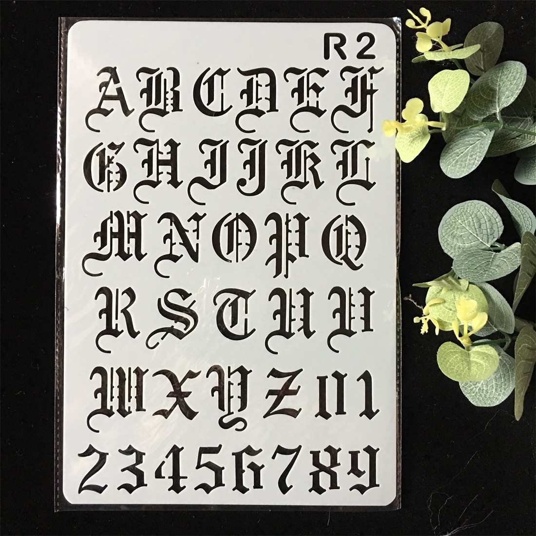 1Pcs Alphabet Letters DIY Craft Layering Stencils Painting Scrapbooking Stamping Embossing Decor Paper Card Template F5171-r2: F5171-r2