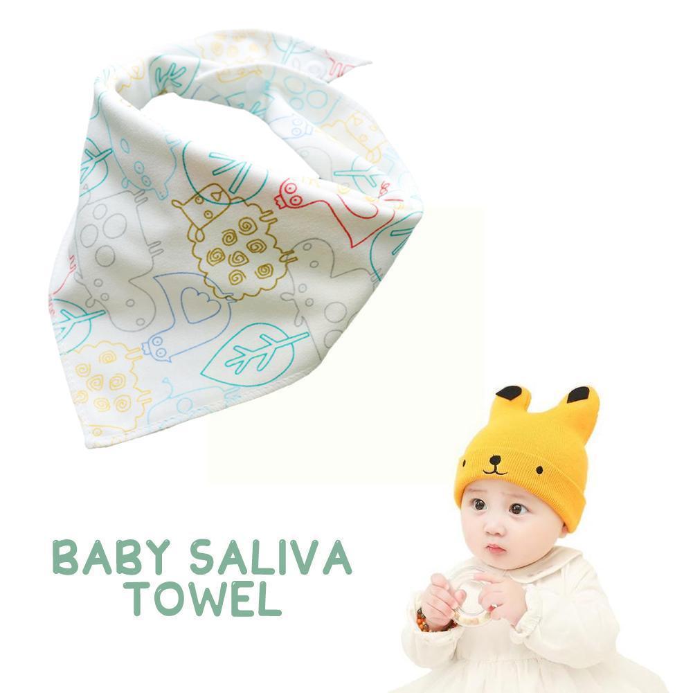 Slabbers Dubbele Katoen Slabbetjes Cartoon Animal Gedrukt Kleding Katoen Bib Handdoek Voeden Bandana Speeksel Patroon Schort V9u4