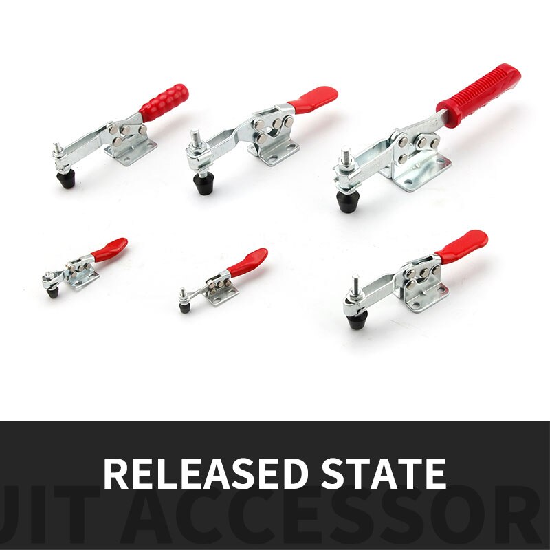 Abrazadera de palanca Horizontal para fijar en forma de U, 1 Uds., 100kg, 200kg, 225kg, clip rápido, herramienta de mano, 201, 201A, 201B, 201C, 203F, 225D