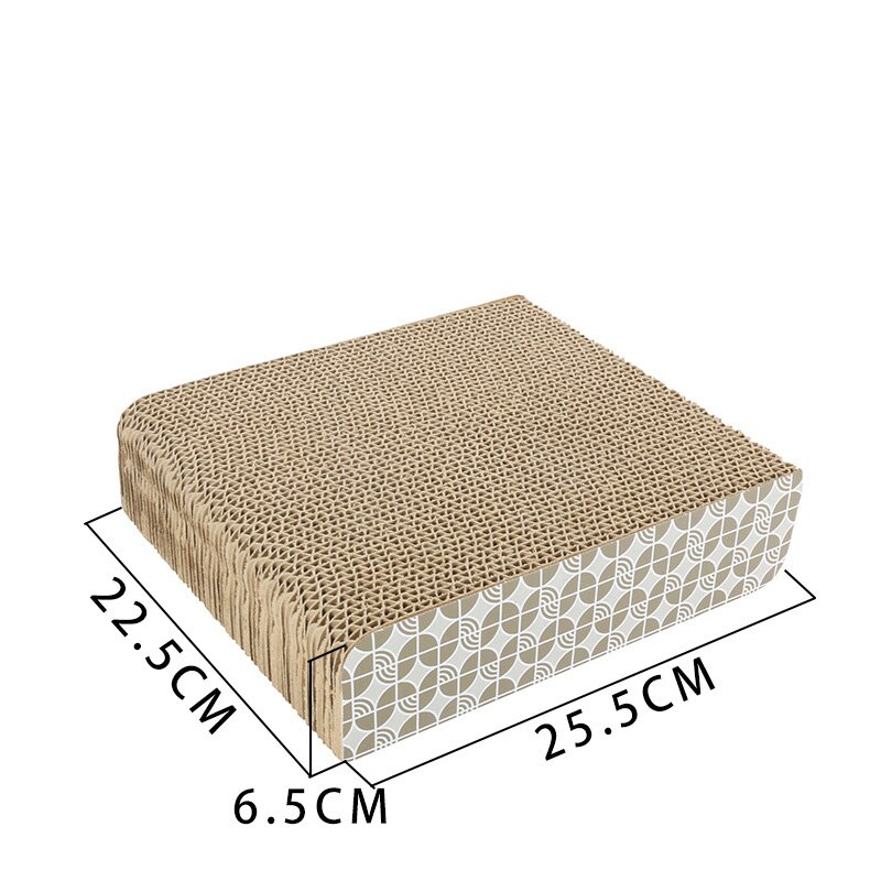 Corrugated Cat Scratch Board Pad Grinding Nails Interactive Protecting Furniture Cat Toy Large Size Cat Scratcher Toy Cardboard: Small Square