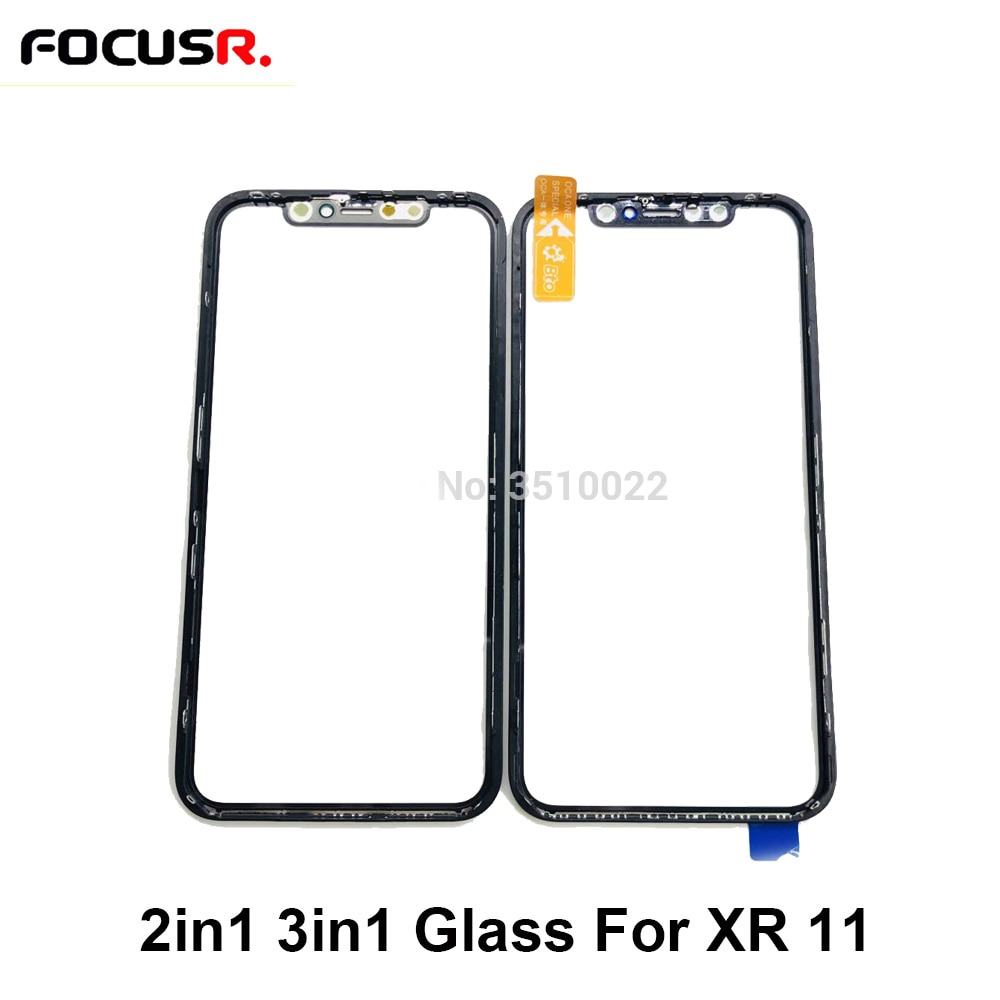 3in1 2in1 LCD Touch Screen Outer Glass +OCA+Frame Replacement For iPhone XR 11 Mobile Phone Touch Panel Repair Parts