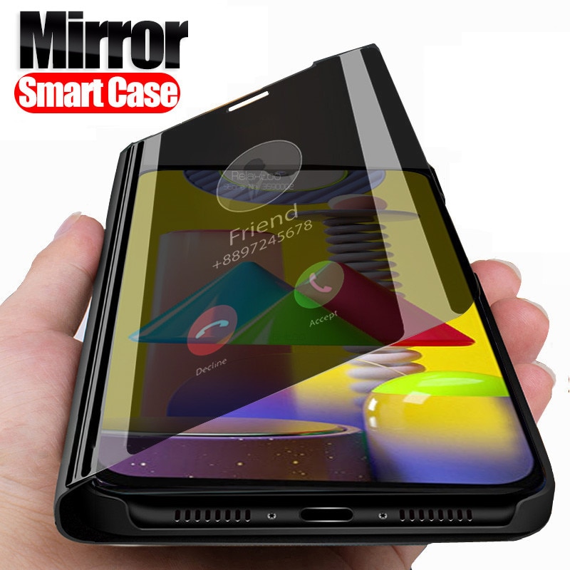 For samsung Galaxy m31 case Smart Mirror Flip Case For samsung m31 m 31 m315F samsungm31 Stand book phone Cover funda coque