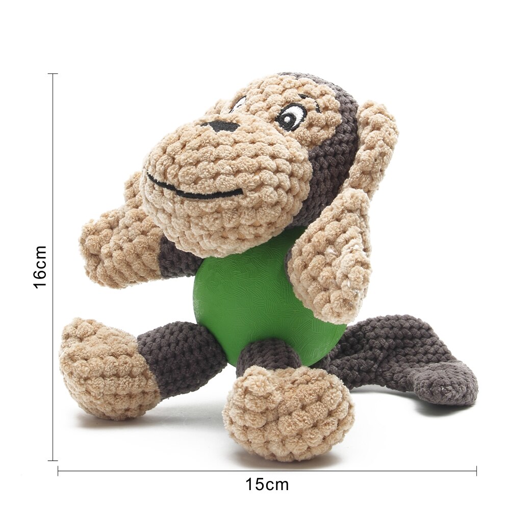 Dog Toys for Small Dogs Molar Bite Rubber Chew Small Toys Interactive Cute Dogs Teeth Cleaning Pets Accessories Monkey Pattern