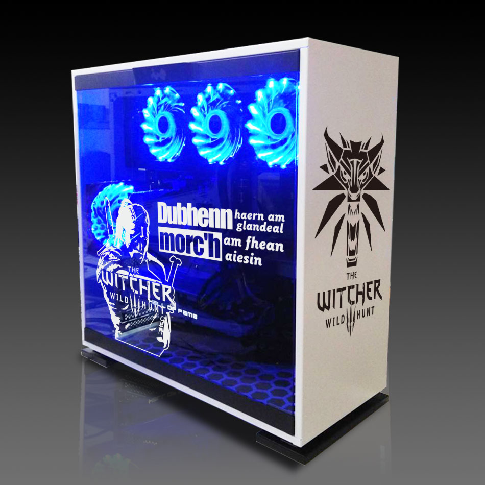 Gaming ATX PC Case Stickers Game Computer Decorative Waterproof Decal Removable Hollow Out Glass Sticker