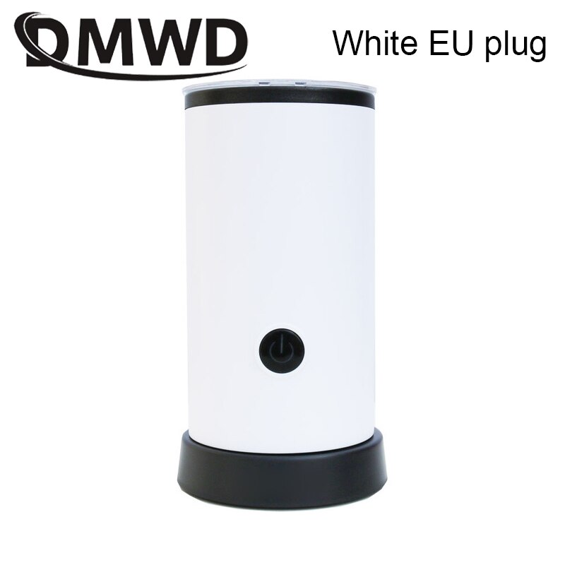 Electric Automatic Mixing Milk Frother Foamer Soft Foam Bubble Mixer Machine Warmer Cup Fancy coffee Cappuccino Milk Heater: white EU
