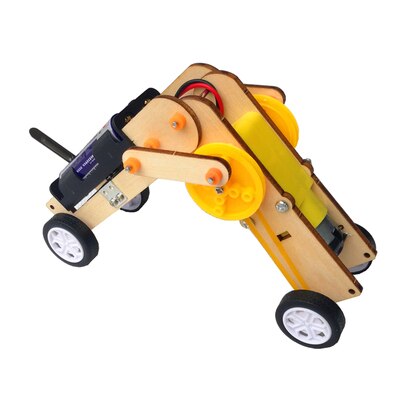 Technical gizmo hydraulic excavator. Drawing robot, climbing rope robot diy model science experiment toy Worm robot: Worm robot
