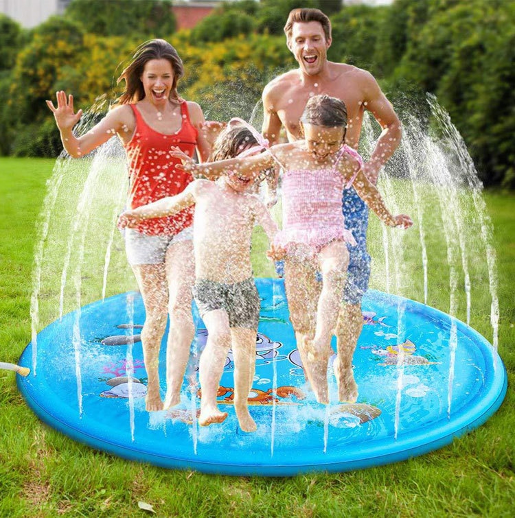 150/100Cm Kids Opblaasbare Waternevel Pad Ronde Water Splash Play Zwembad Spelen Sprinkler Mat Yard Outdoor Fun zwembaden